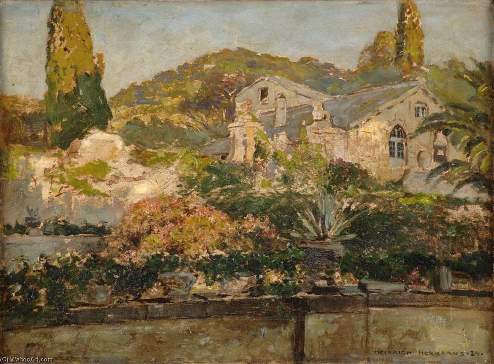 Evening At Villa Falconieri — Heinrich Hermanns