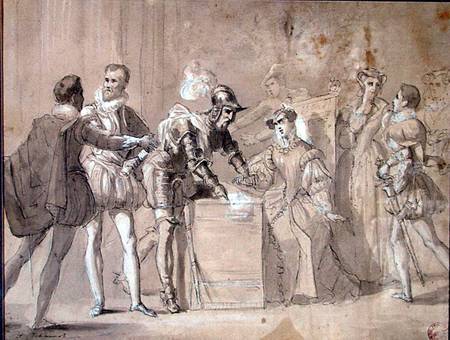 Project Of 'henri Ii' — Tony Johannot (antoine Johannot)