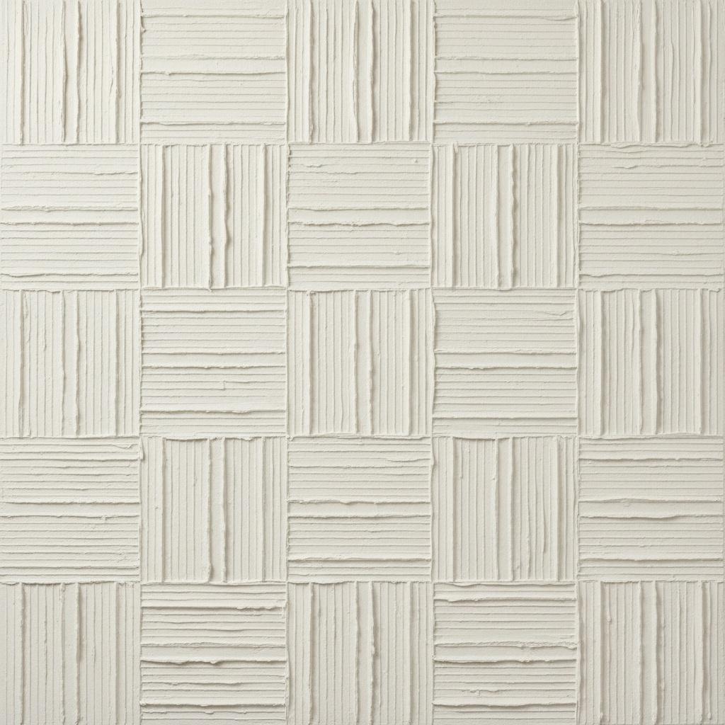 Monolithic Ivory Relief: A Sculptural Study In Rhythmic Geometric Serenity — David Moreau