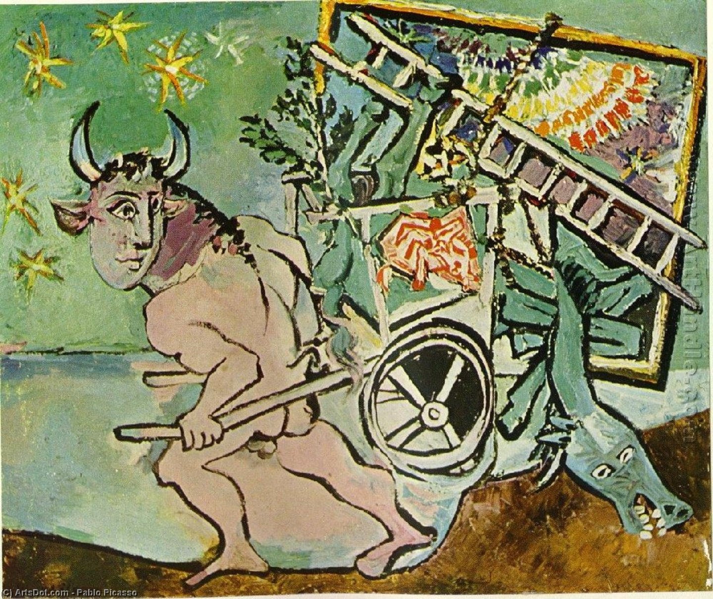 El Minotauro Transporta A Yegua Y Su Potro — Pablo Picasso