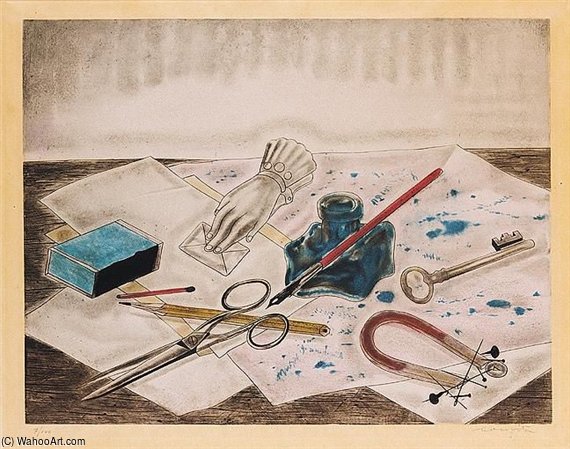 Still Life With Ink Bottle And Pen — Léonard Tsuguharu Foujita