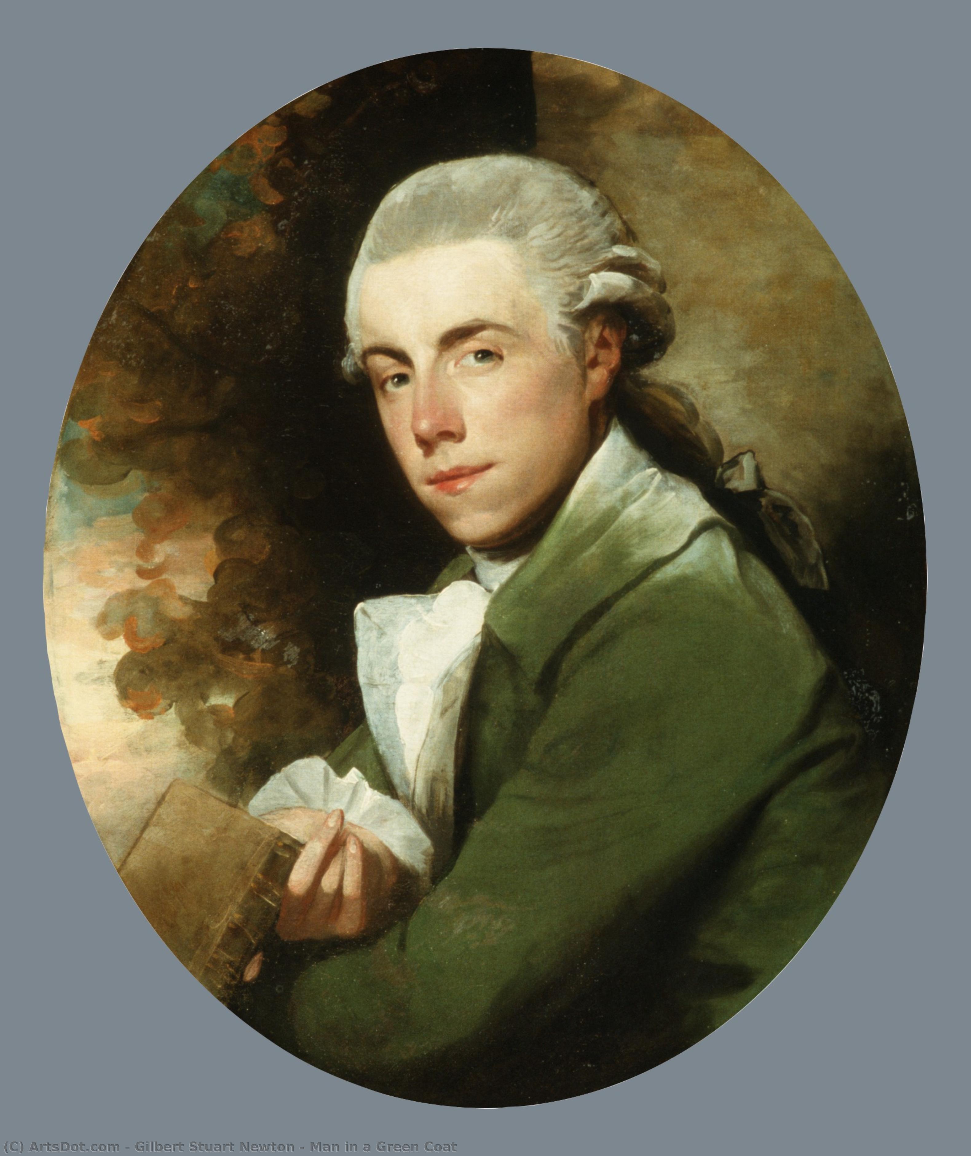 Man In A Green Coat — Gilbert Stuart Newton