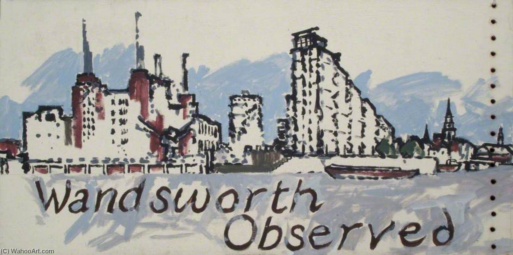 Battersea Power Station And St Mary's, Battersea, London (diptych, Right Panel) — Stephen Chaplin
