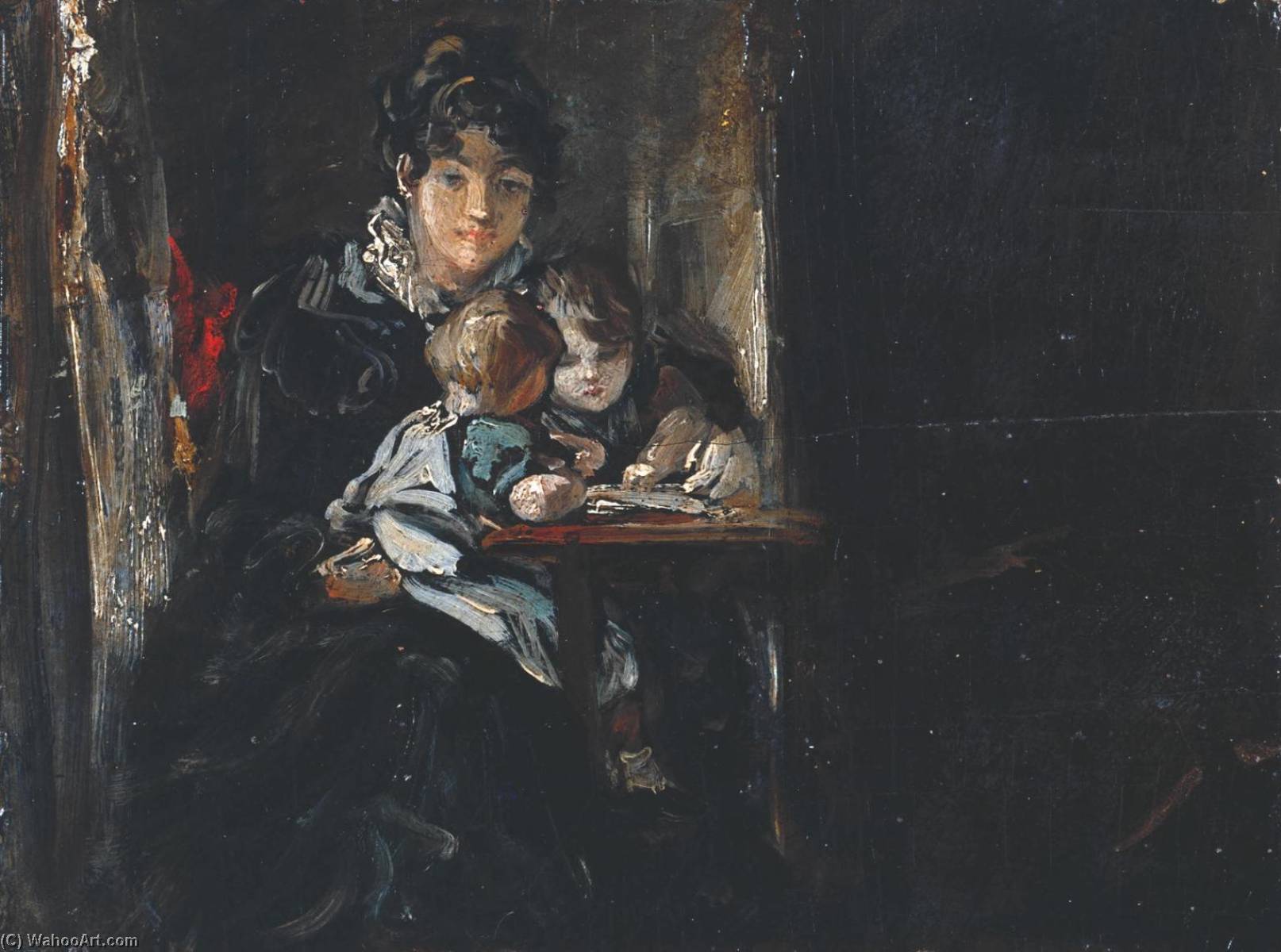 Maria Constable With Two Of Her Children — Джон Констебл