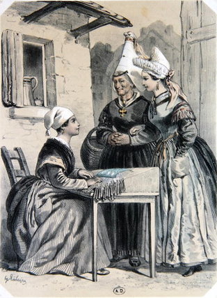 Lacemakers Of Caen In Normandy — François Hippolyte Lalaisse