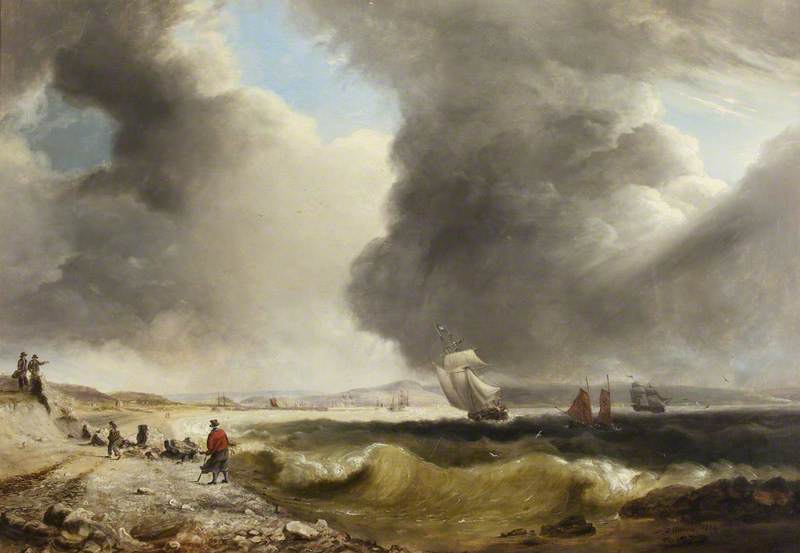 Swansea Bay In Stormy Weather — James Harris Senior