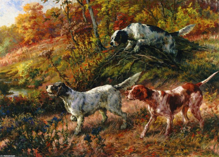 Three Setters On Point — Edmund Henry Osthaus