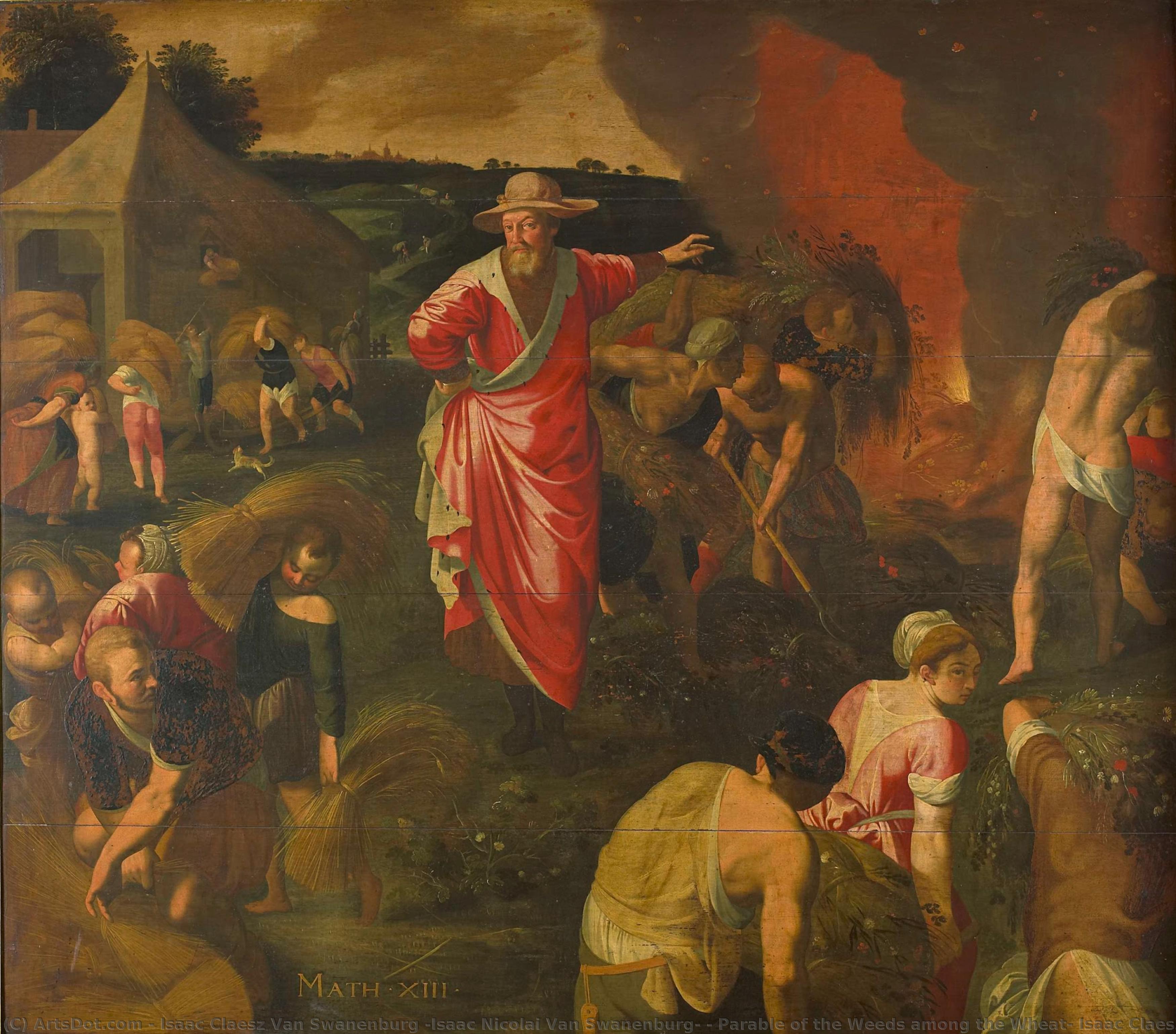 Parable Of The Weeds Among The Wheat, Isaac Claesz. Van Swanenburg (attributed To), 1590 - 1610 — Isaac Claesz Van Swanenburg (isaac Nicolai Van Swanenburg)