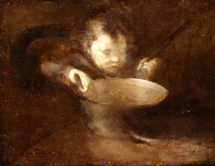 Child At The Saucepan — Eugène Anatole Carrière
