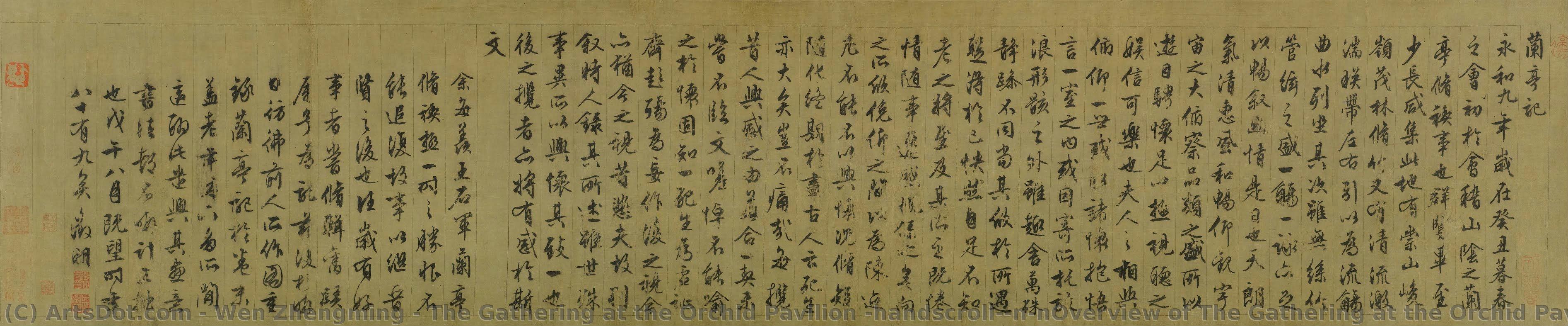 The Gathering At The Orchid Pavilion (handscroll)\n\noverview Of The Gathering At The Orchid Pavilion(handscroll) — Wen Zhengming