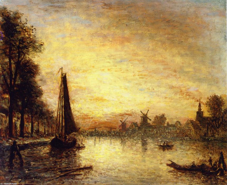 Boats At The Quay, Holland — Јохан Бартолд Јонгкинд