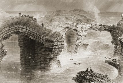 Natural Bridges Near Kilkee — William Henry Bartlett