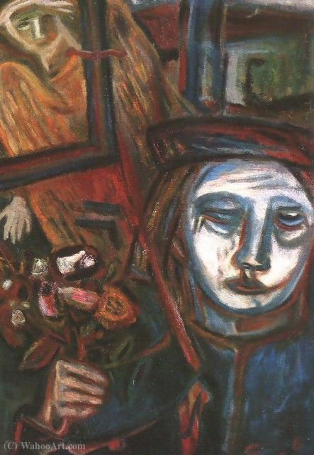Self Portrait With An Angel Shooting Through — Gyula Hincz