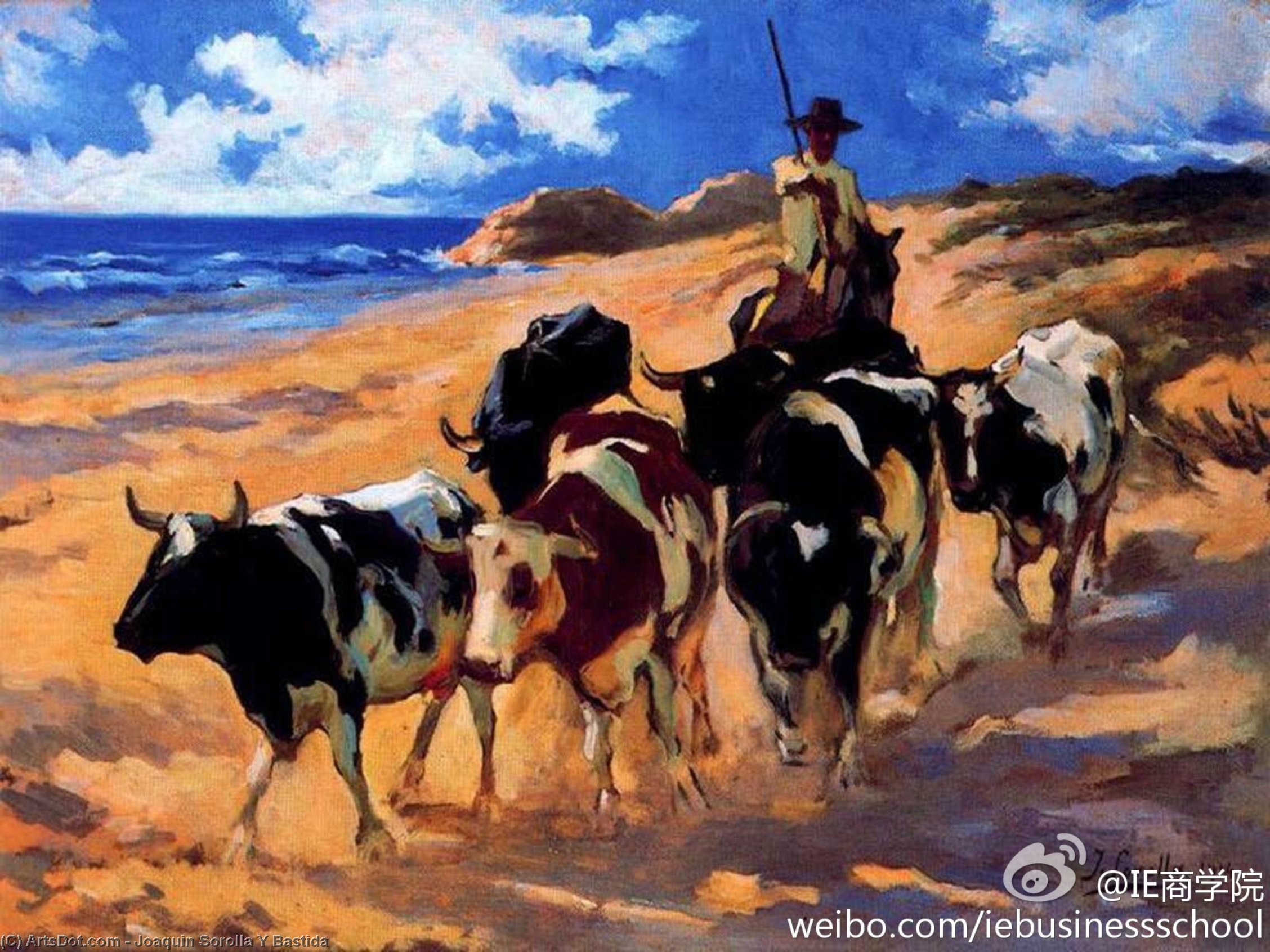 Oxen At The Beach — Хоакин Соролла