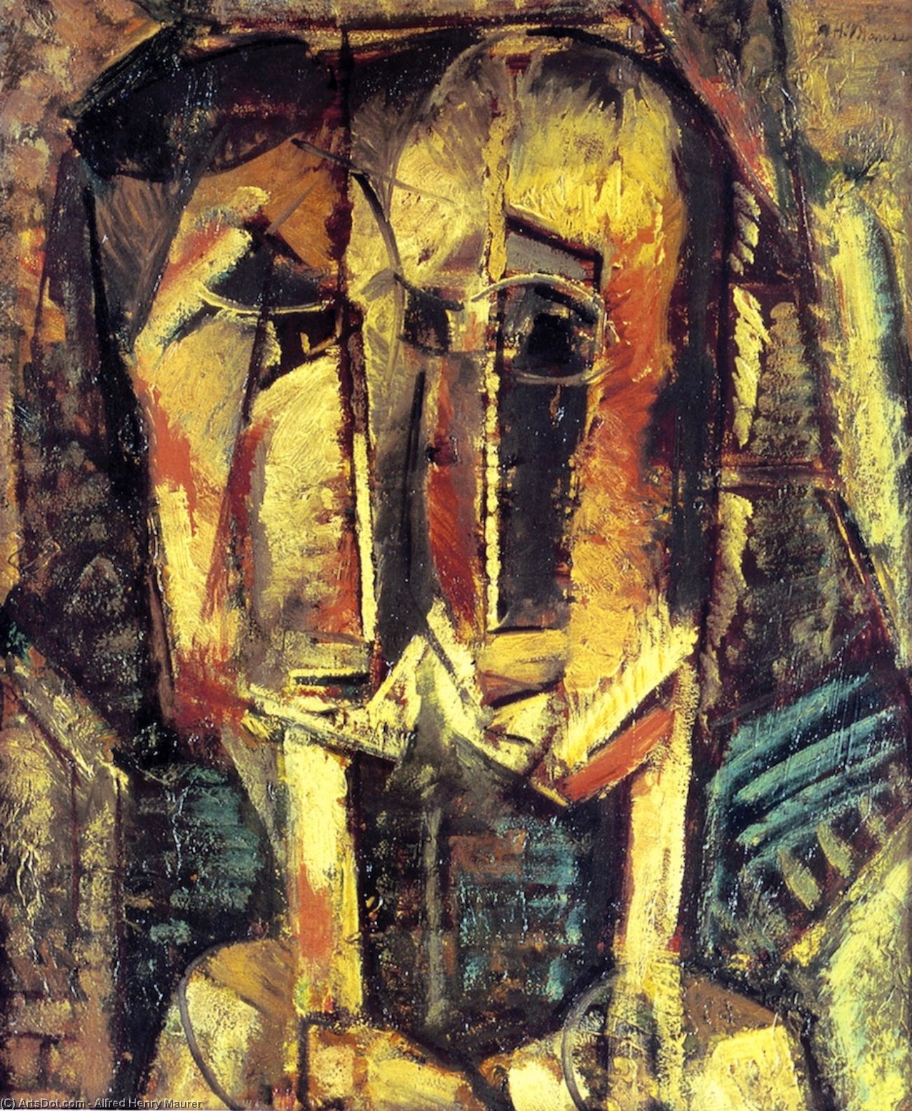 Cubist Two Heads — Alfred Henry Maurer