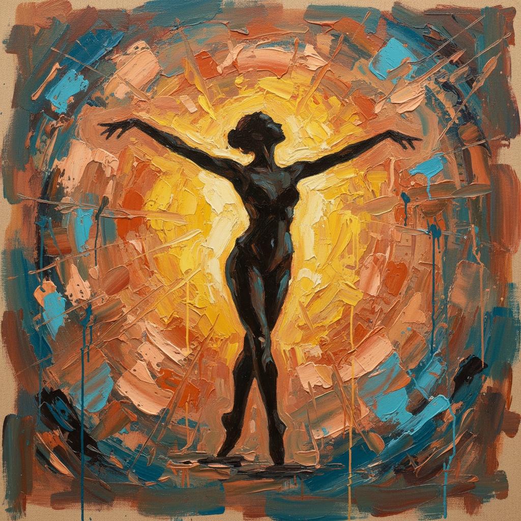Radiant Solstice Silhouette: A Singular Expression Of Golden Light And Eternal Motion — Christian Noiret