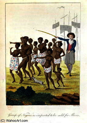 Group Of Negroes Imported To Be Sold For Slaves In From 'narrative Of A Five Years' Expedition — John Gabriel Stedman