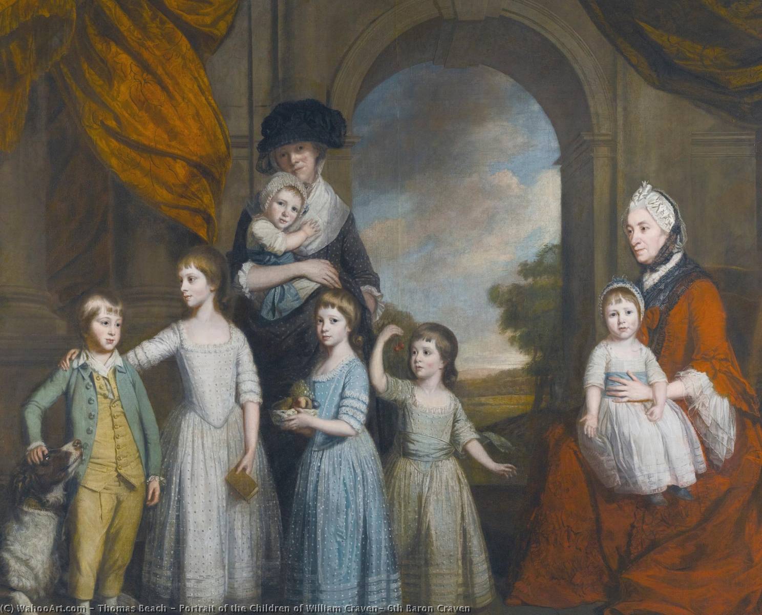 Portrait Of The Children Of William Craven, 6th Baron Craven — Thomas Beach