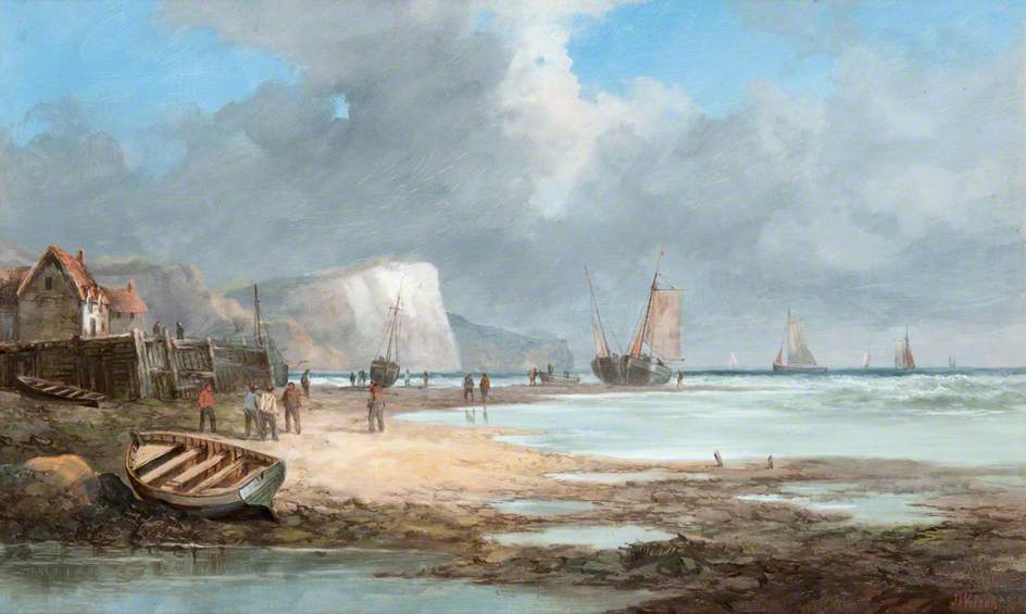 Seascape With Fishing Boats — John James Wilson Ii