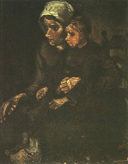 Frau Mit Kind Auf Ihrem Schoß — Vincent Willem Van Gogh