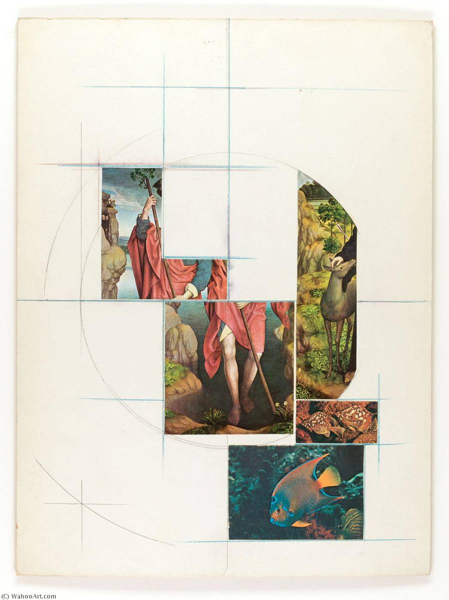 Untitled (painting Of A Figure Walking In Or On Water) — Joseph Cornell