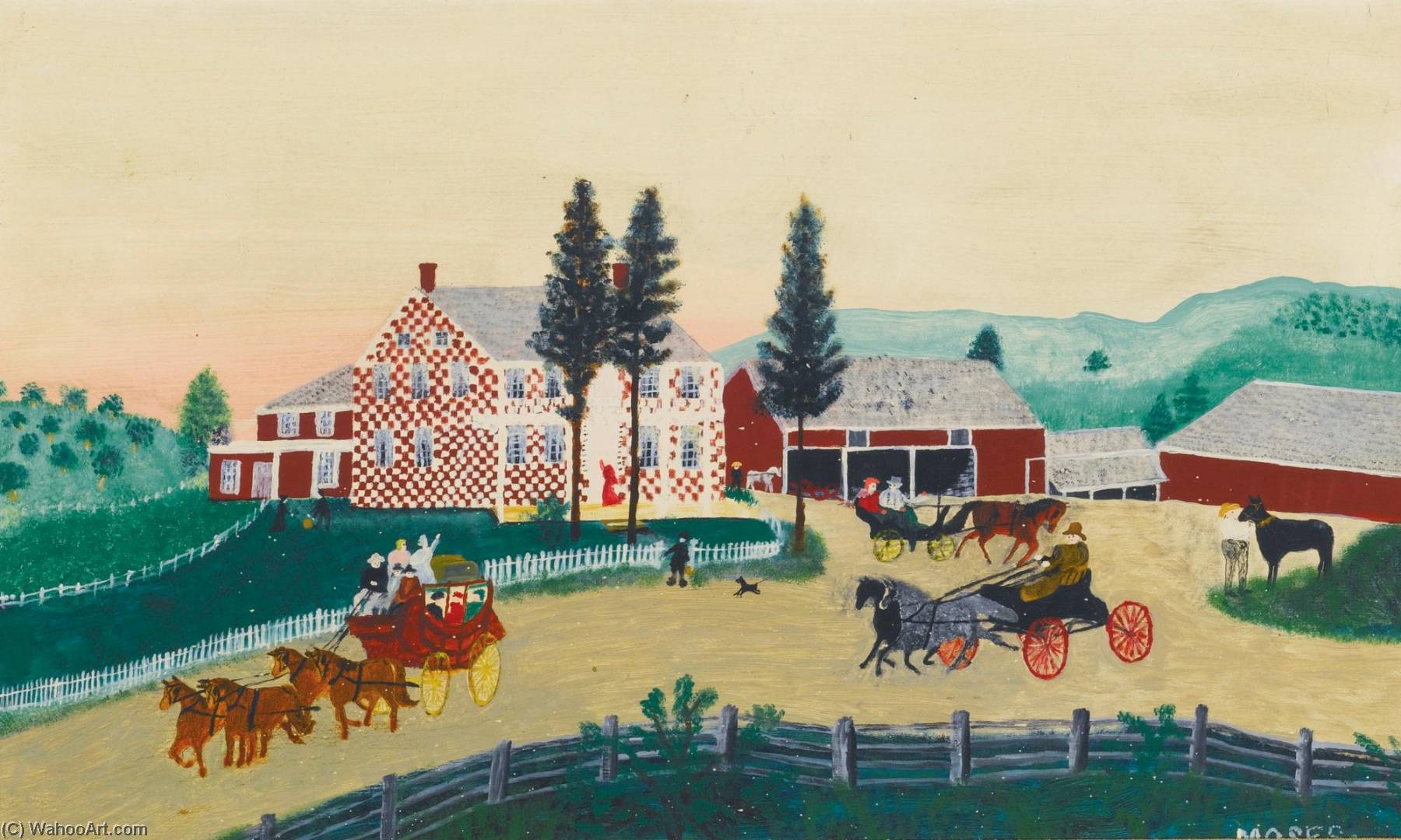 The Old Checkered House Of 1850, Cambridge, New York — Anna Mary Robertson