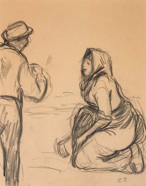 Paysans À Eragny — Camille Pissarro
