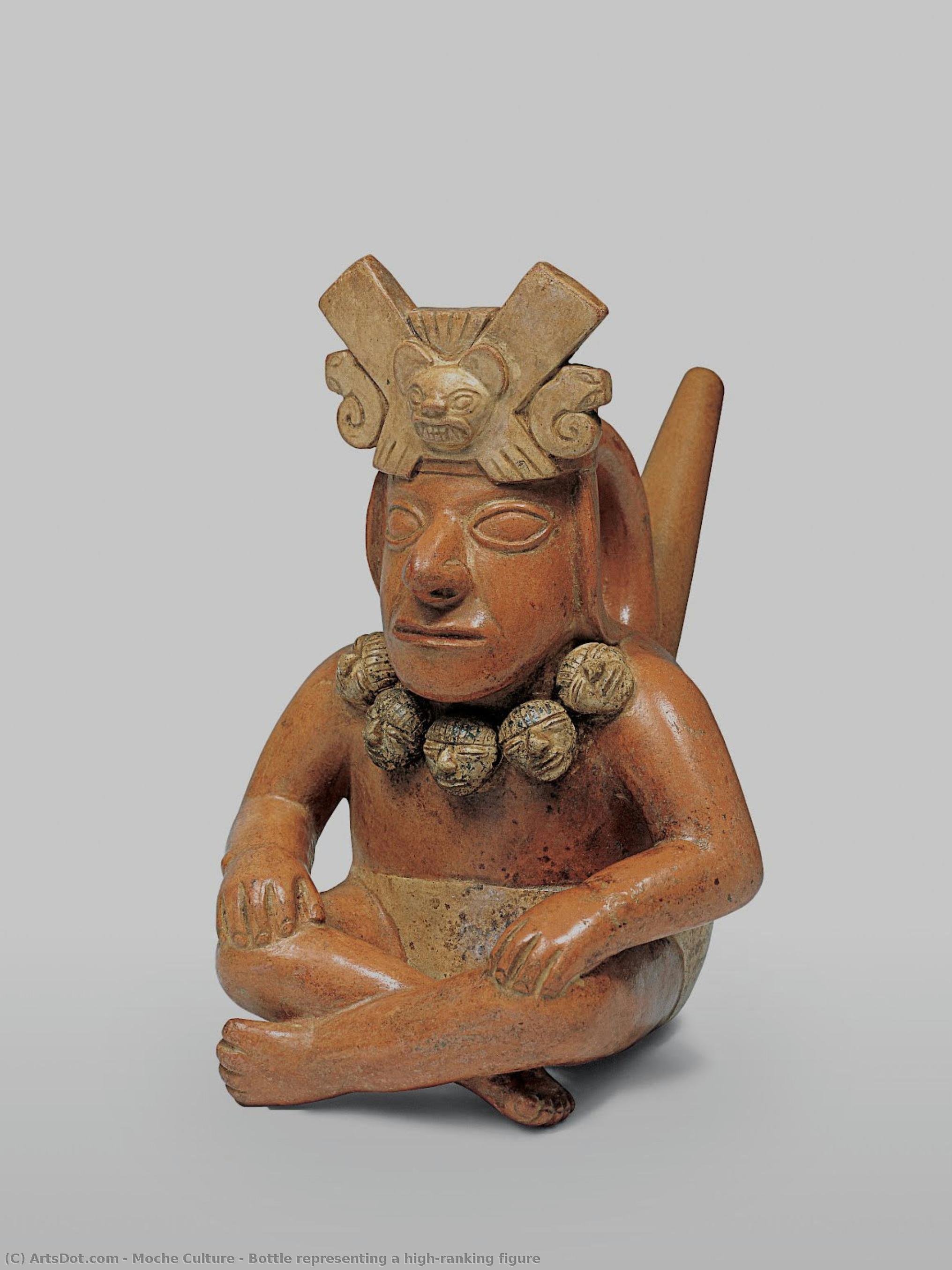 Bottle Representing A High-ranking Figure — Moche Culture
