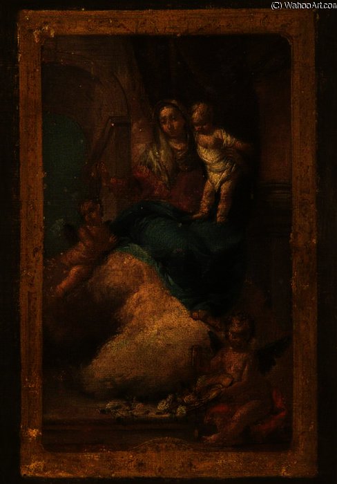 The Madonna And Child Appearing In A Vision, In A Simulated Frame — Giambattista Tiepolo