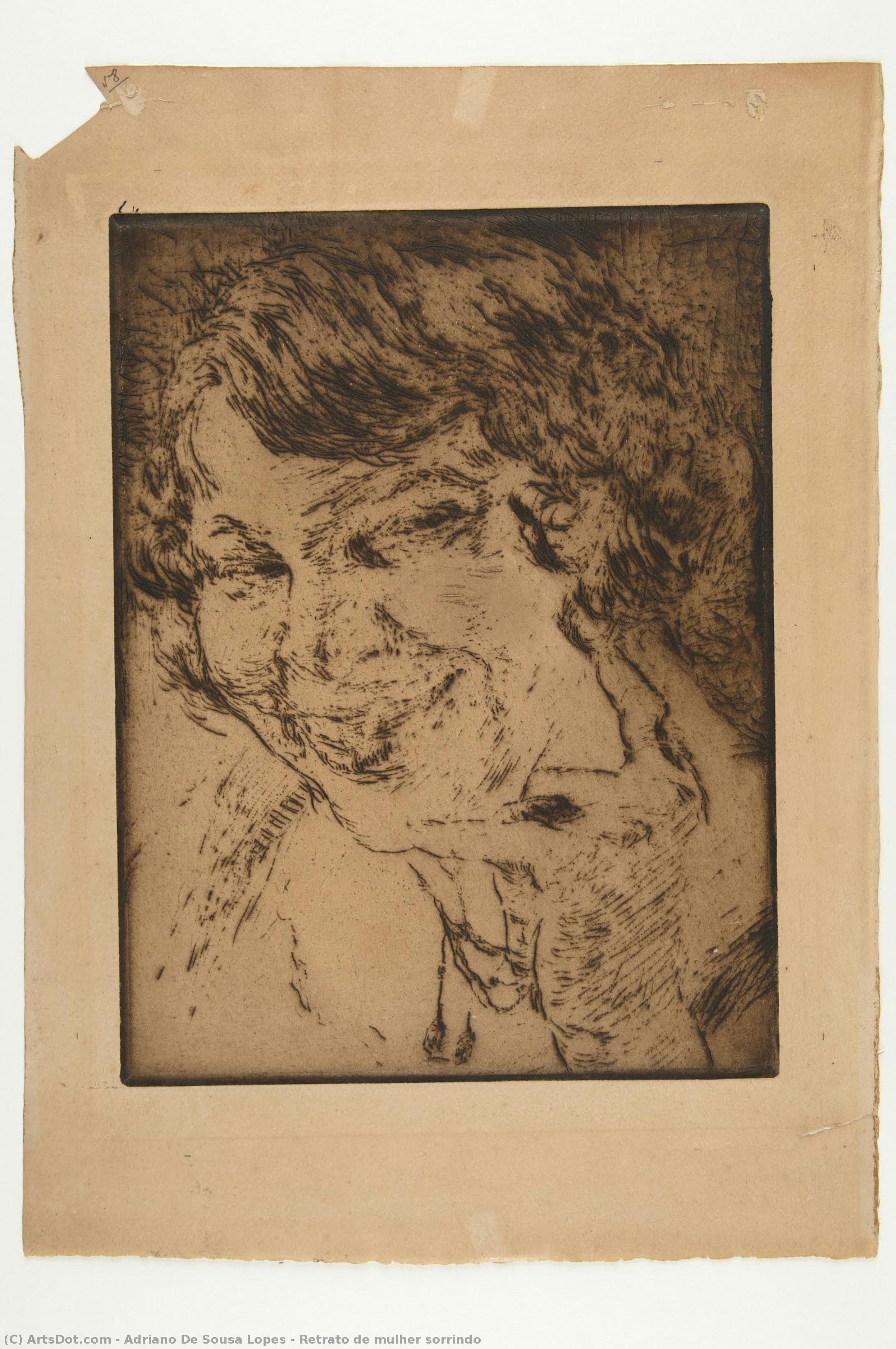 Retrato De Mulher Sorrindo — Adriano De Sousa Lopes