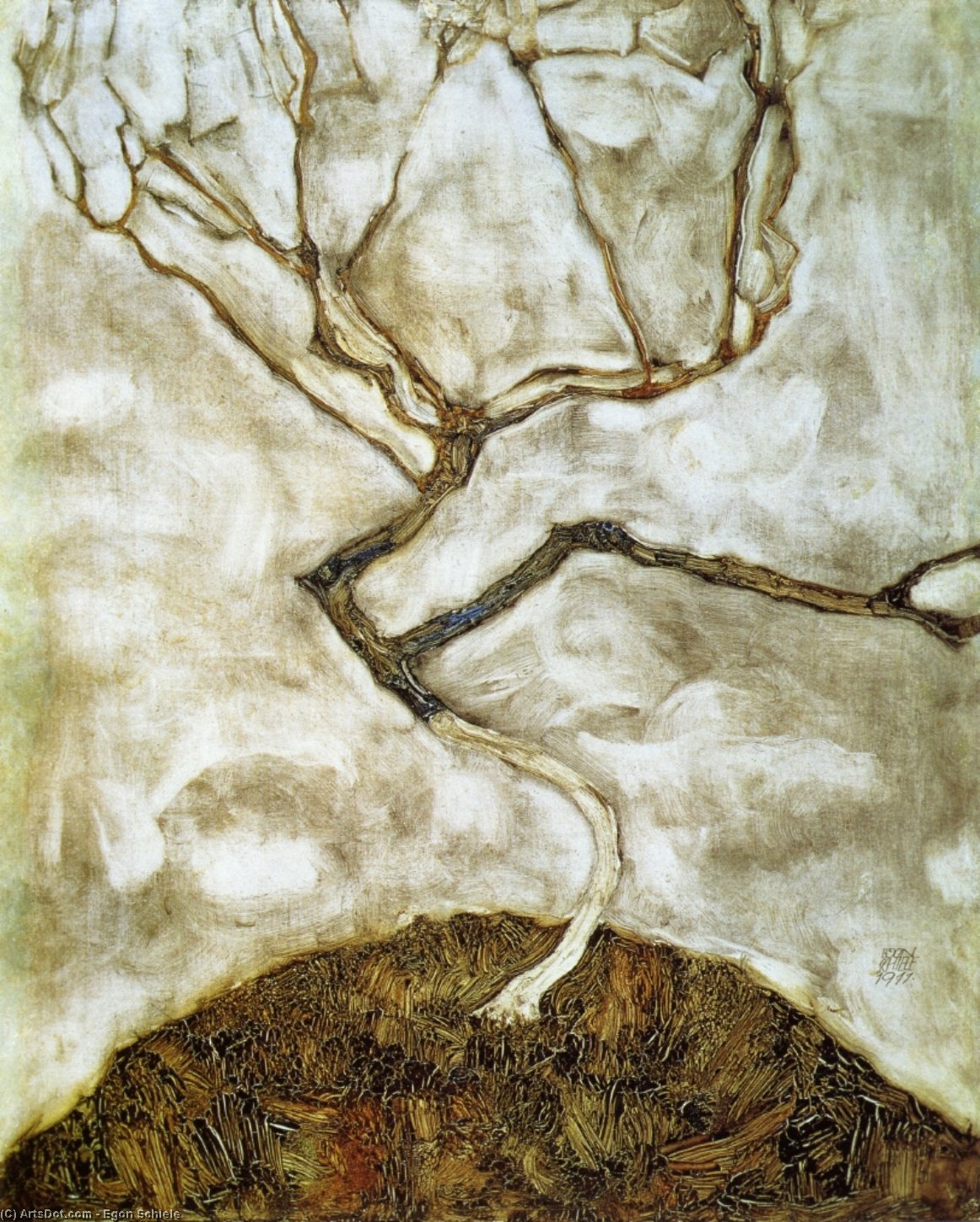 A Tree In Late Autumn — Шиле