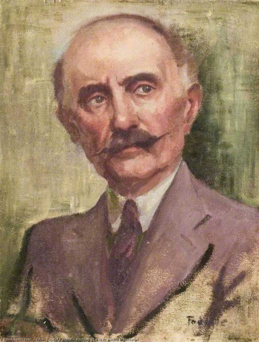 Portrait Of A Man With A Moustache — Clare Exodie Fadelle