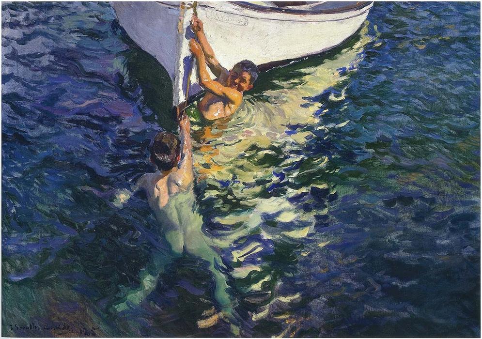 The White Boat, Javea — Joaquin Sorolla