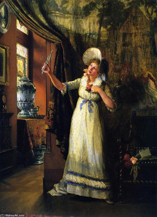 In Anticipation Of The Invitation — Jennie Augusta Brownscombe