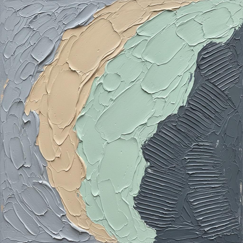Monolithic Undulations In Sage And Charcoal: A Singular Study Of Earthly Serenity — David Moreau