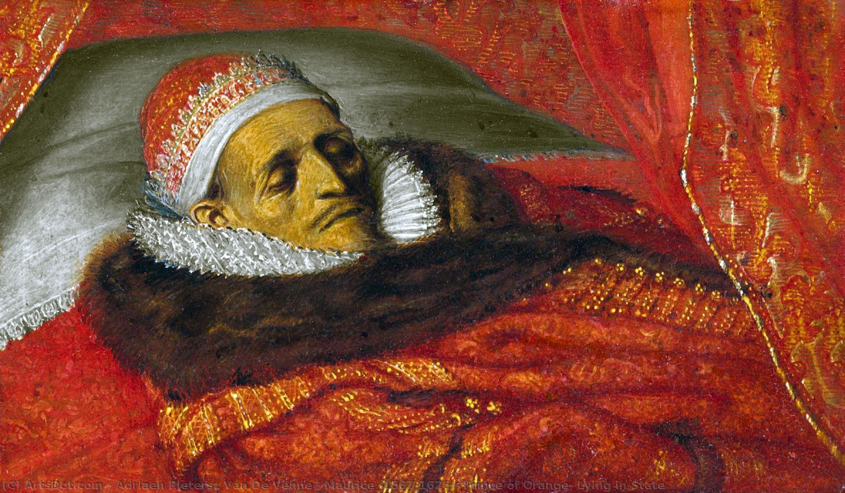 Maurice (1567-1625), Prince Of Orange, Lying In State — Adriaen Pietersz Van De Venne