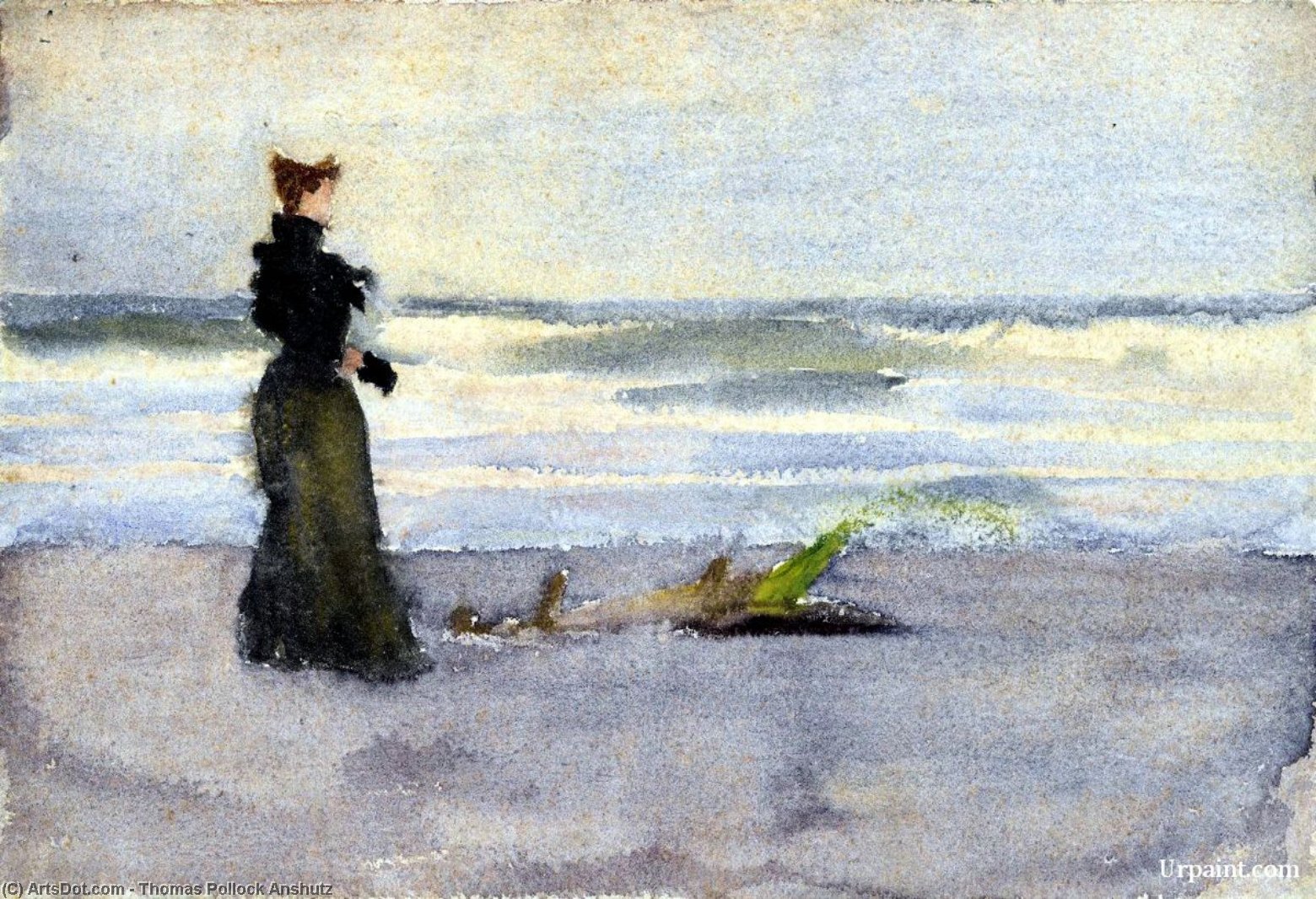Edwardian Woman On The Beach — Thomas Pollock Anshutz