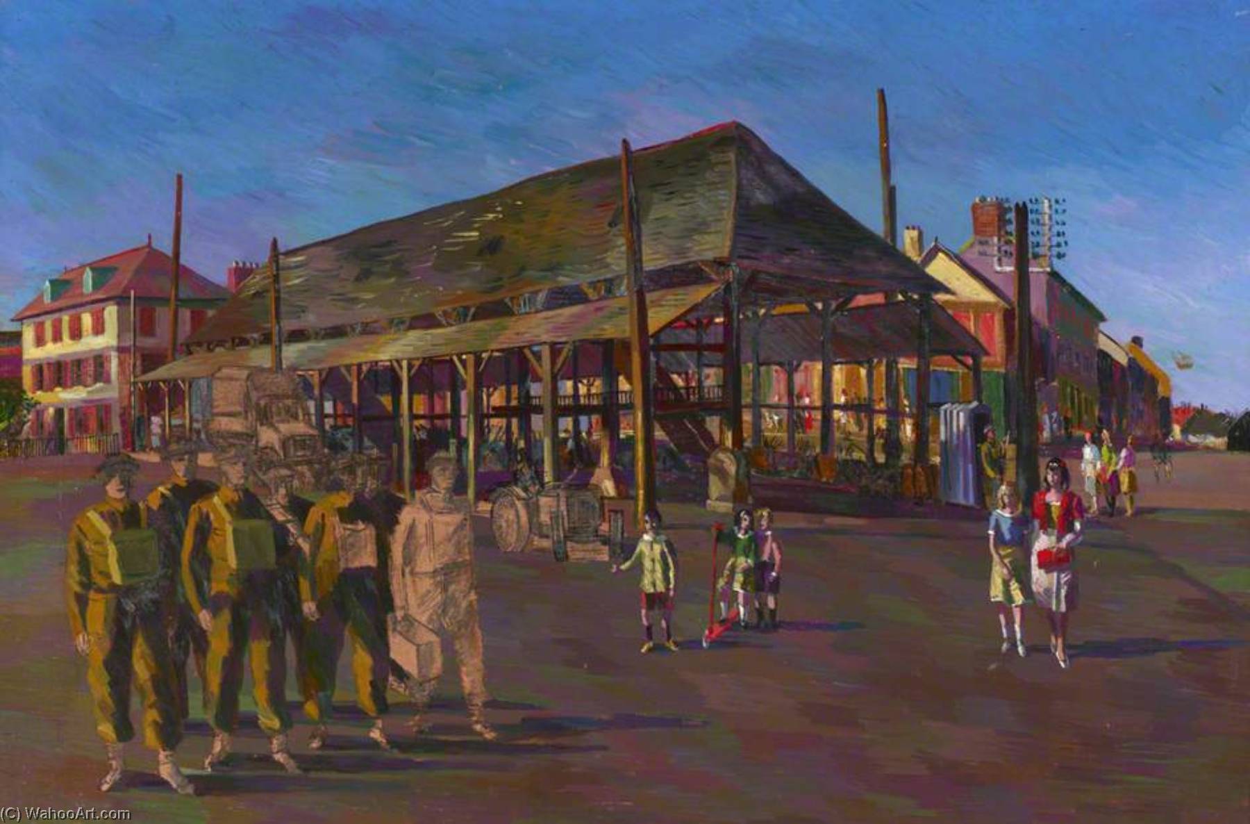 Soldiers In Town — Barnett Freedman