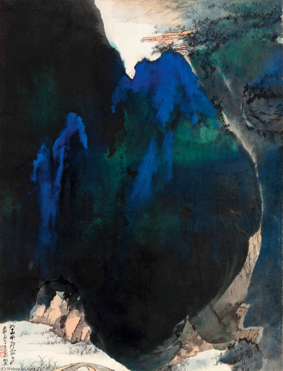 Valley Shrouded In Mist — Zhang Daqian