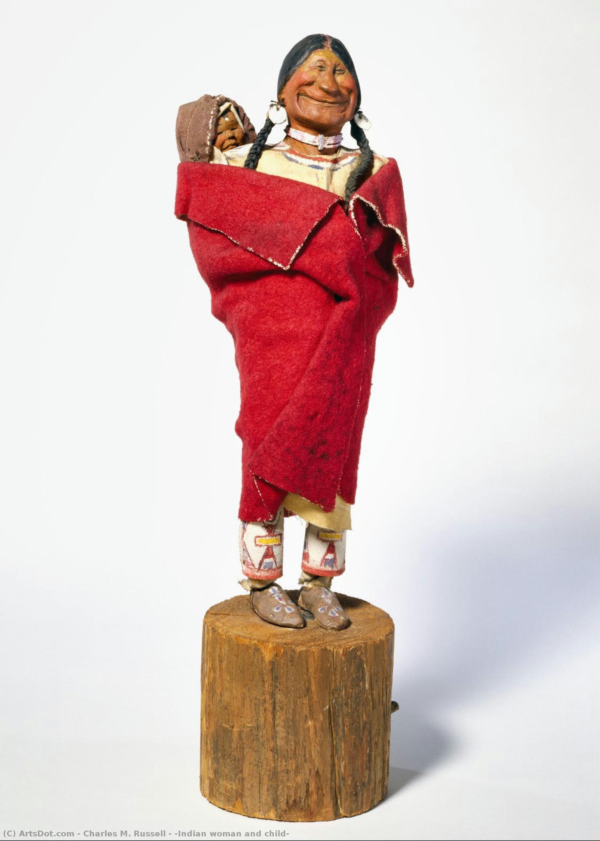 [indian Woman And Child] — Charles Marion Russell