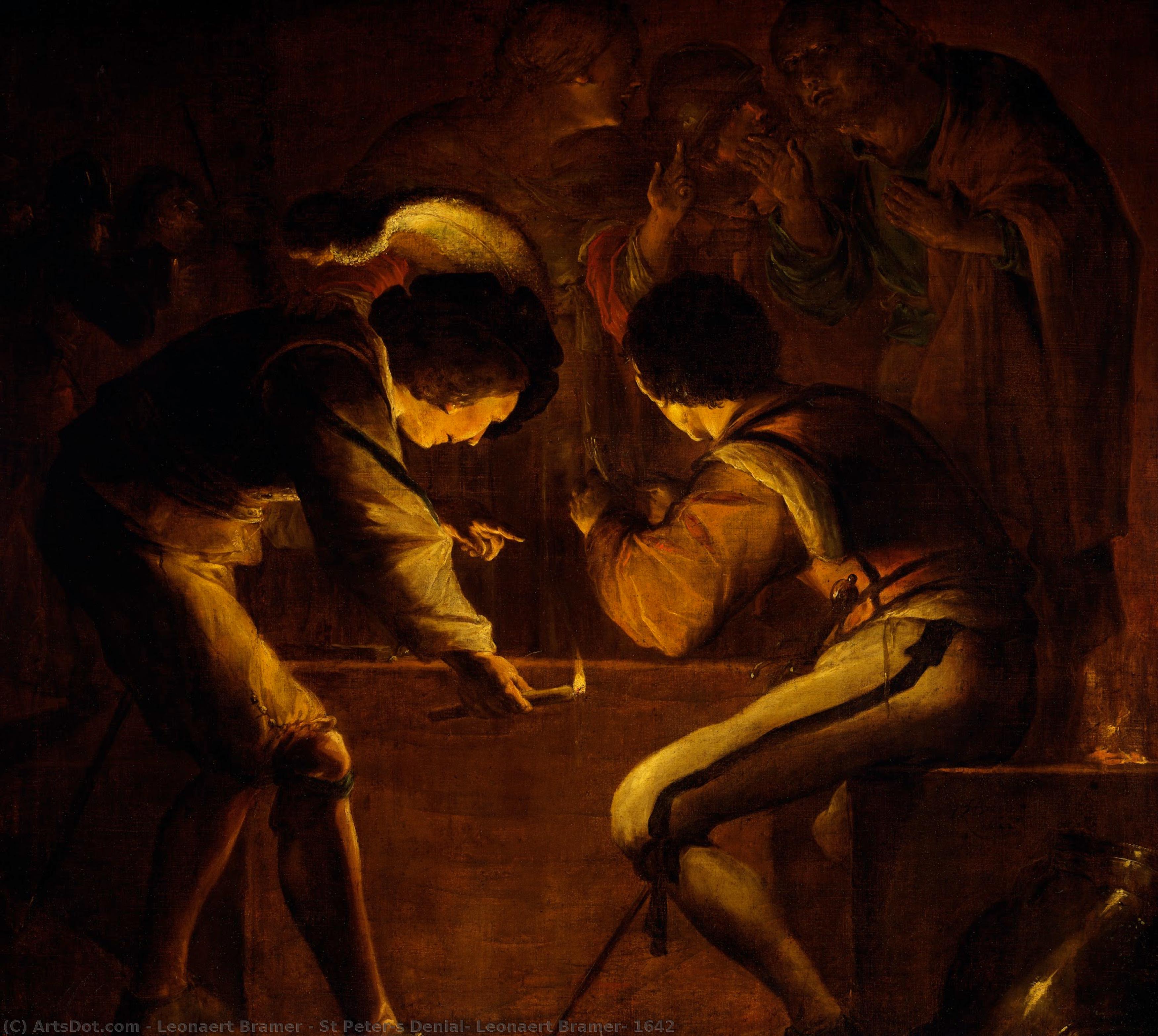 St Peter"s Denial, Leonaert Bramer, 1642 — Leonaert Bramer
