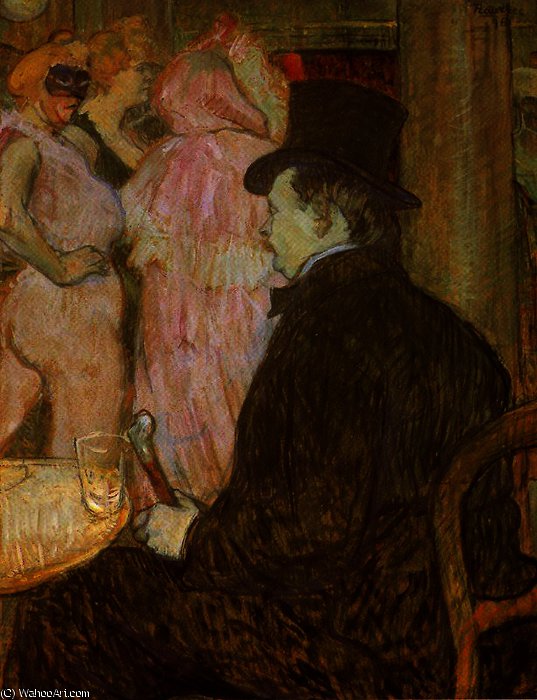 Monsieur Maxime Dethomas At The Opera Ball — Henri De Toulouse-lautrec