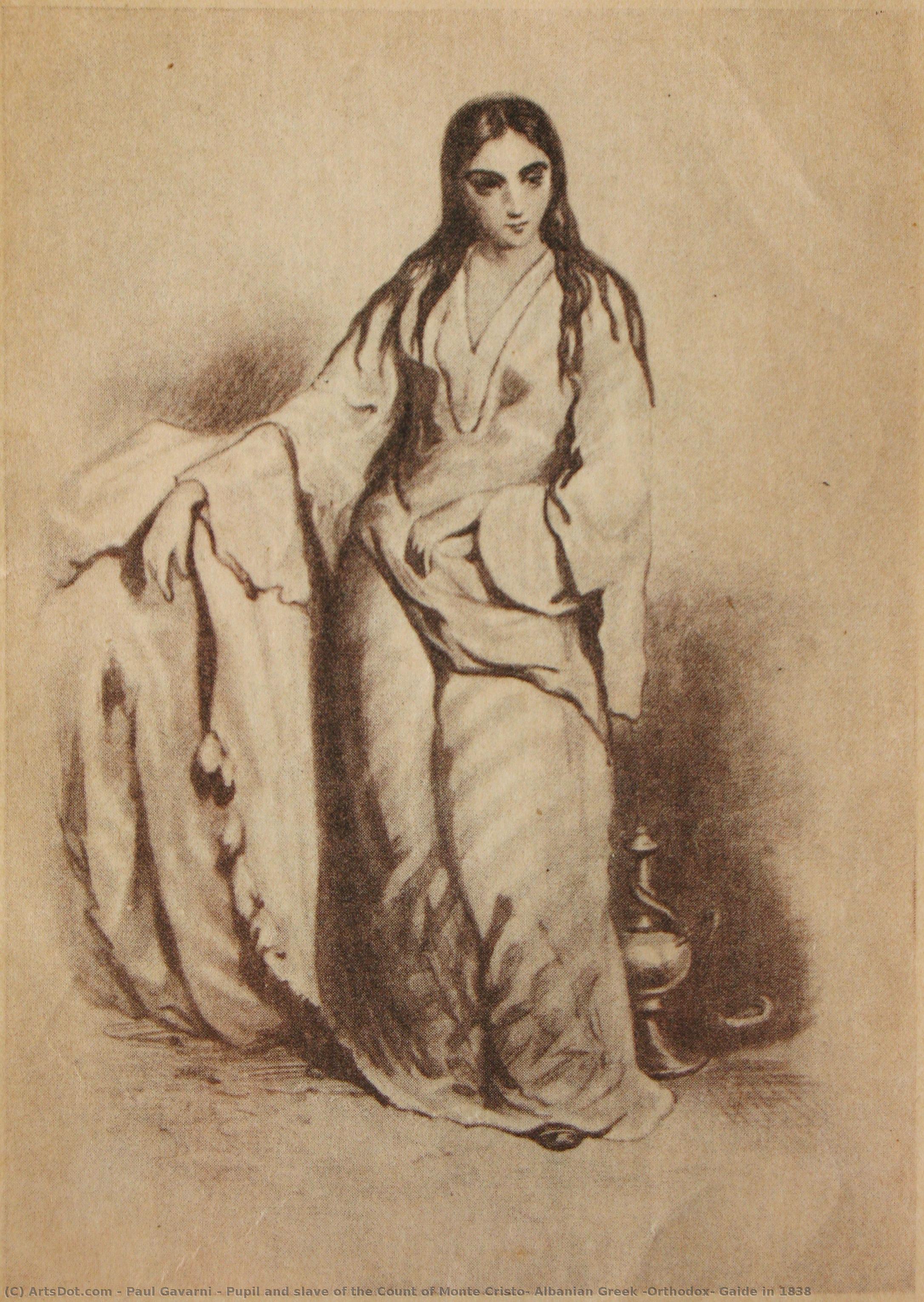Pupil And Slave Of The Count Of Monte Cristo, Albanian Greek (orthodox) Gaide In 1838 — Paul Gavarni