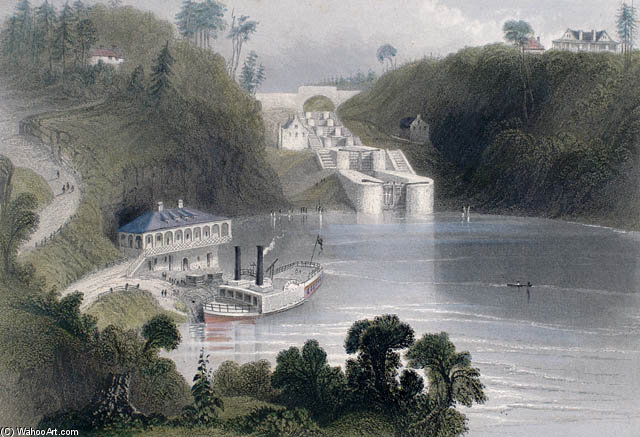 Locks On Rideau Canal — William Henry Bartlett