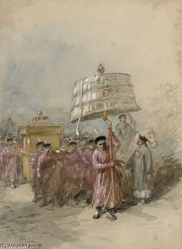 The Imperial Umbrella And Bridal Chair, Peking — William Simpson