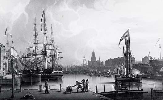 Dock Opening Ceremonies, Bristol, England, (painting) — Robert W. Salmon