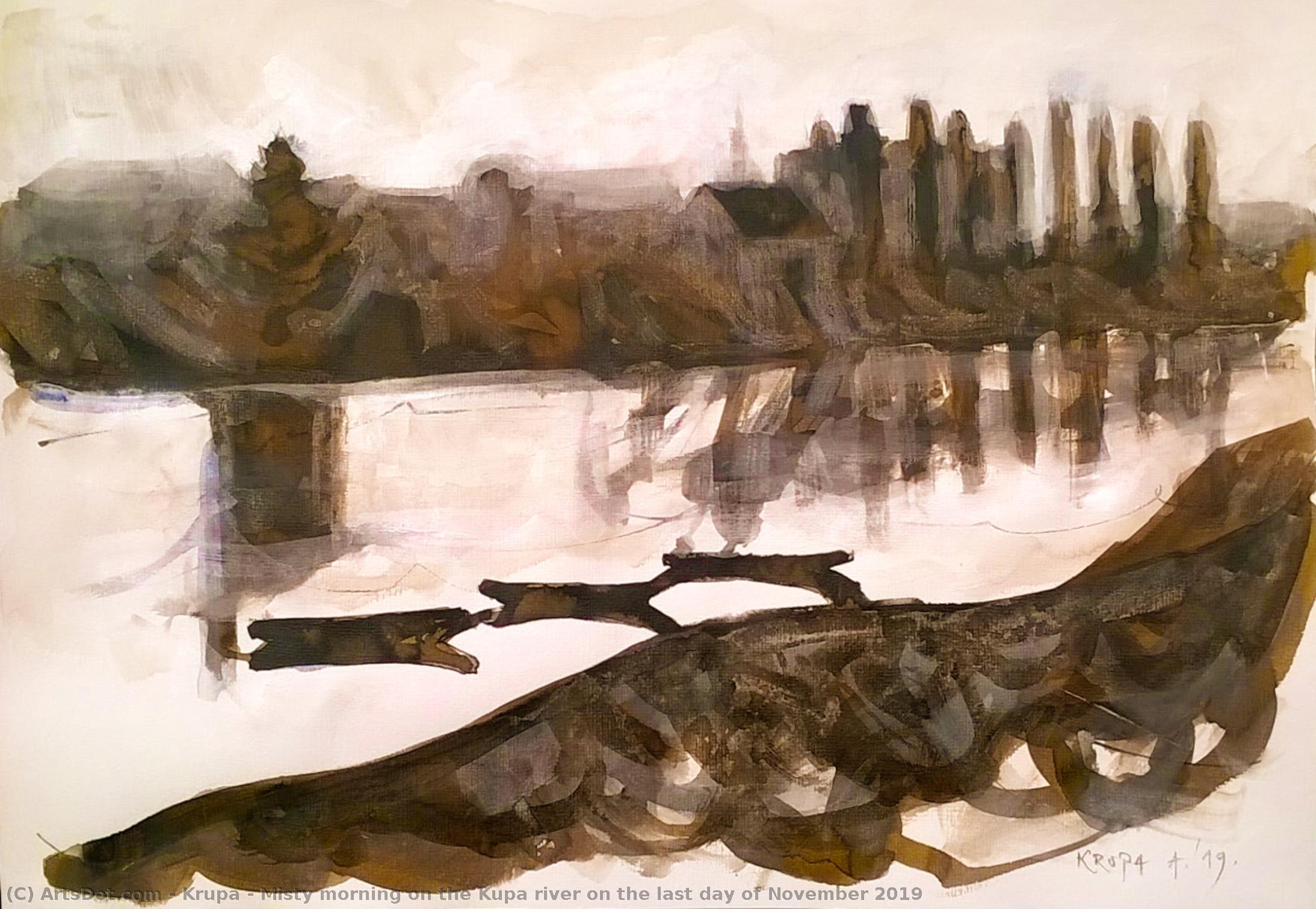 Misty Morning On The Kupa River On The Last Day Of November 2019 — Krupa