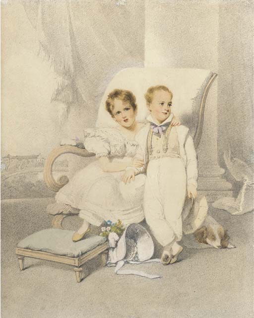 Double Portrait Of Lucy Lyman Paine Sturgis And John Hubbard Sturgis — George Chinnery