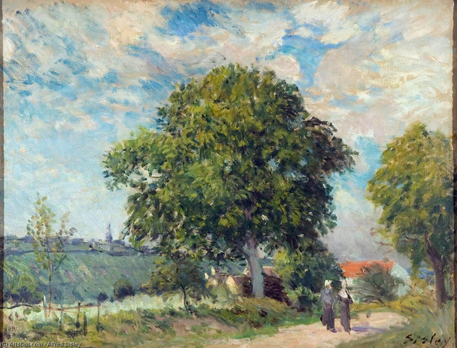 Entrance To The Village — Alfred Sisley