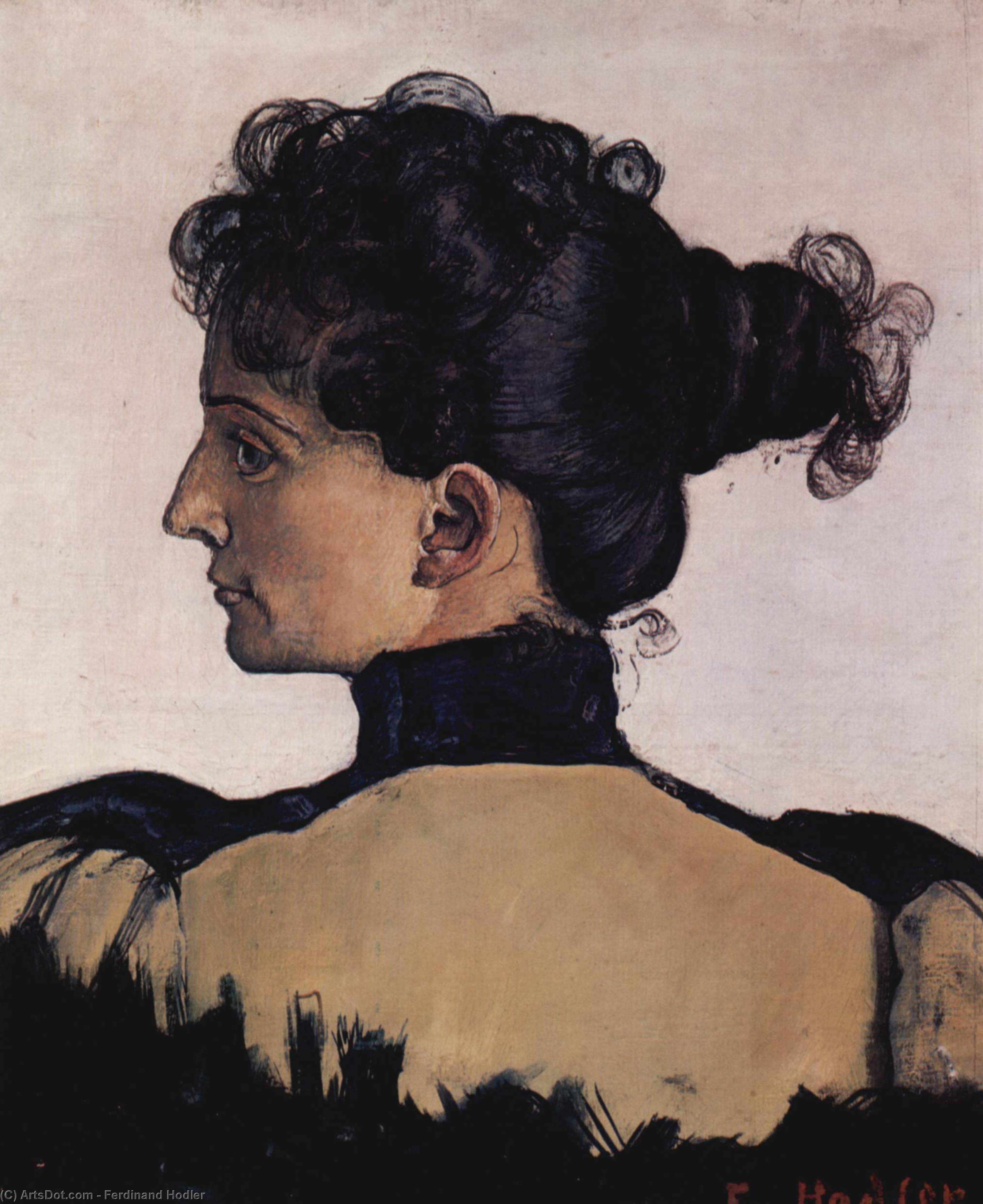 Portrait Of Berthe Jacques, Wife Of The Artist — Фердинанд Ходлер
